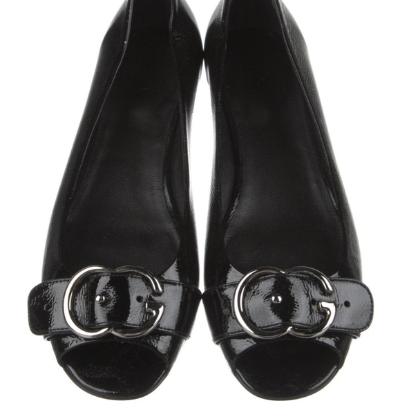 NEW Gucci Black Patent Flats - Picture 3 of 9